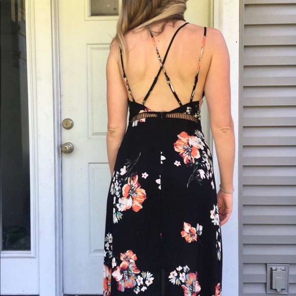 Lulus Floral Maxi Dress, Medium - Picture 2 of 4
